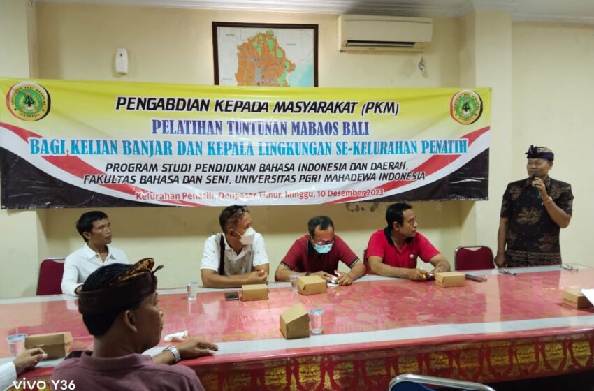  Generasi Muda Perlu Pembinaan “Tata Titi Mabaos” dan “Anggah-ungguh Basa” Bali