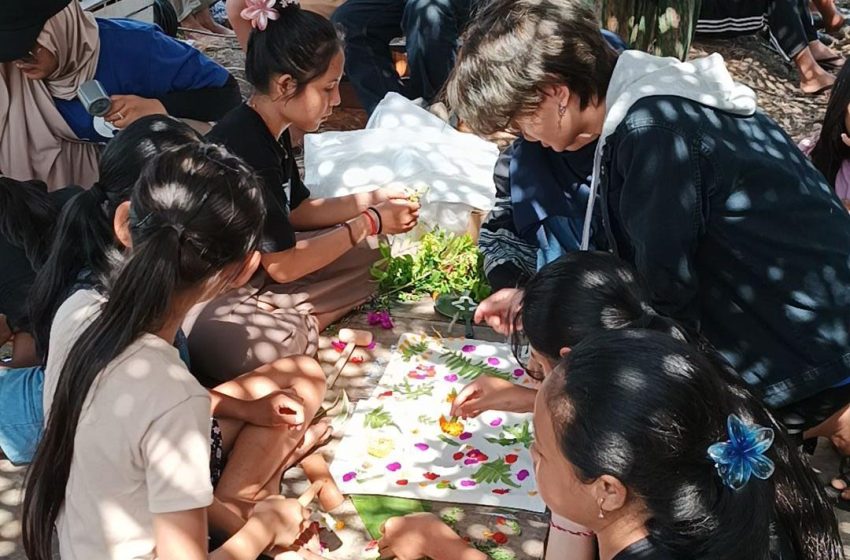  Workshop Ecoprint Bersama IDB Bali di Festival Ke Uma V