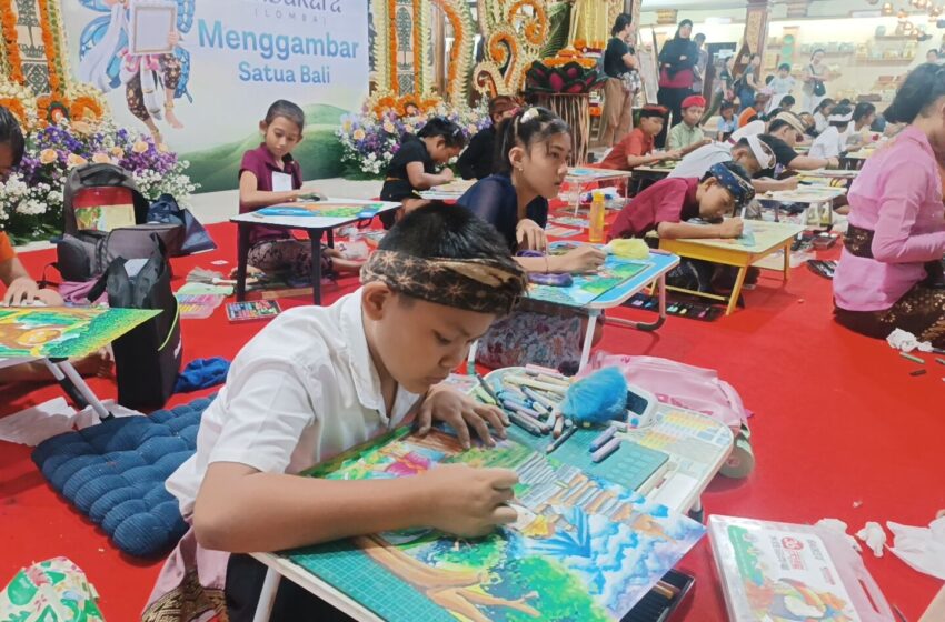  Anak-anak SD Menterjemahkan ‘Atma Kerthi’: Lomba Melukis Satua Bali di Bulan Bahasa Bali 2026